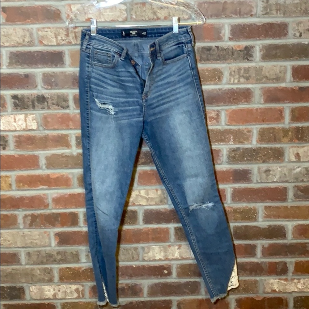 Hollister High Rose Crop Skinny Jeans